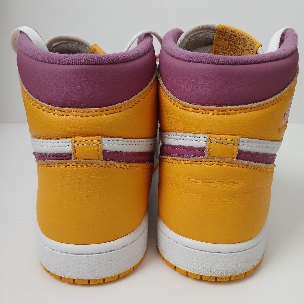 Nike Air Jordan 1 Retro High Og Purple and Yellow Sneakers Men's Size 10.5 - Picture 6 of 16
